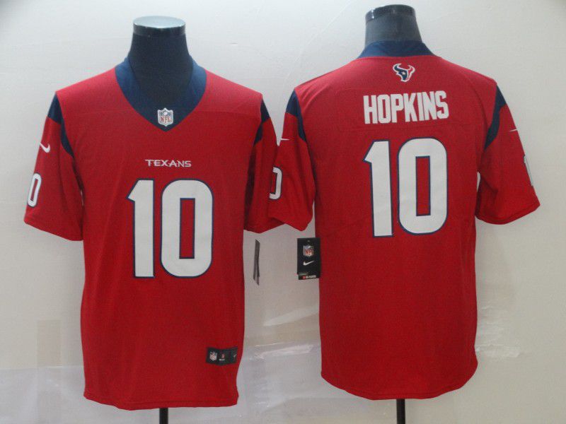 Men Houston Texans #10 Hopkins Red Nike Vapor Untouchable Limited Player NFL Jerseys